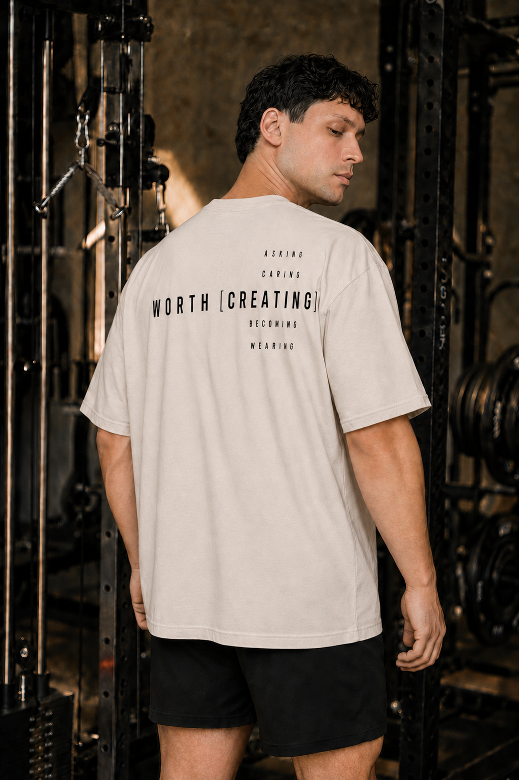 Worth Creating Oversized Faded Tee