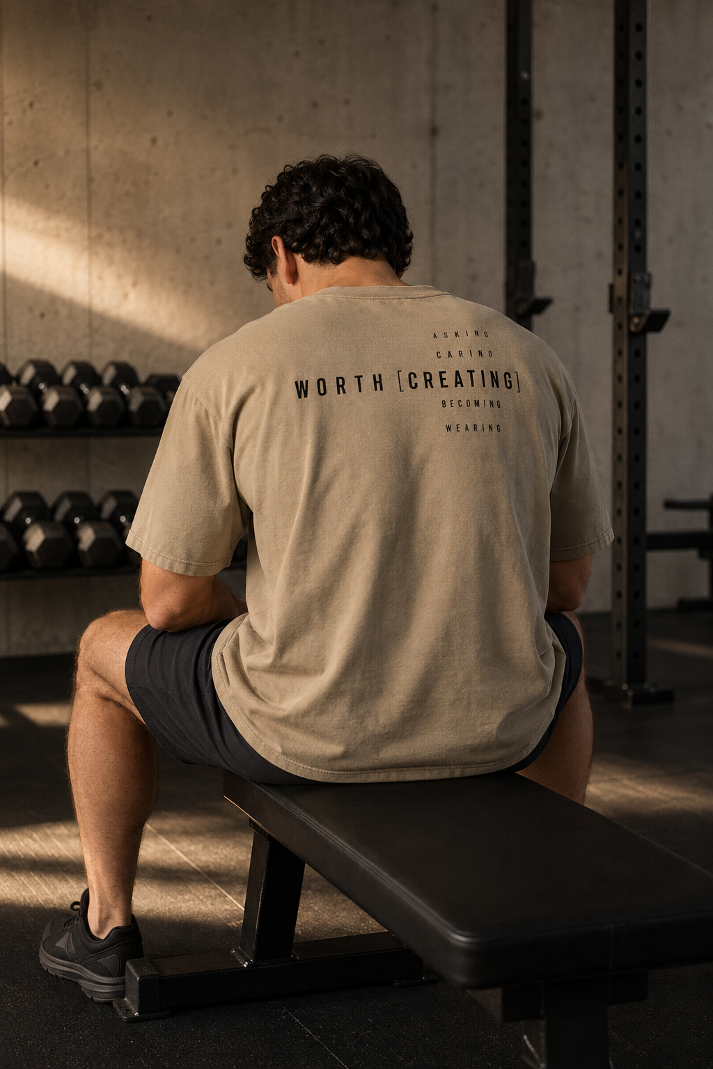 Worth Creating Oversized Faded Tee