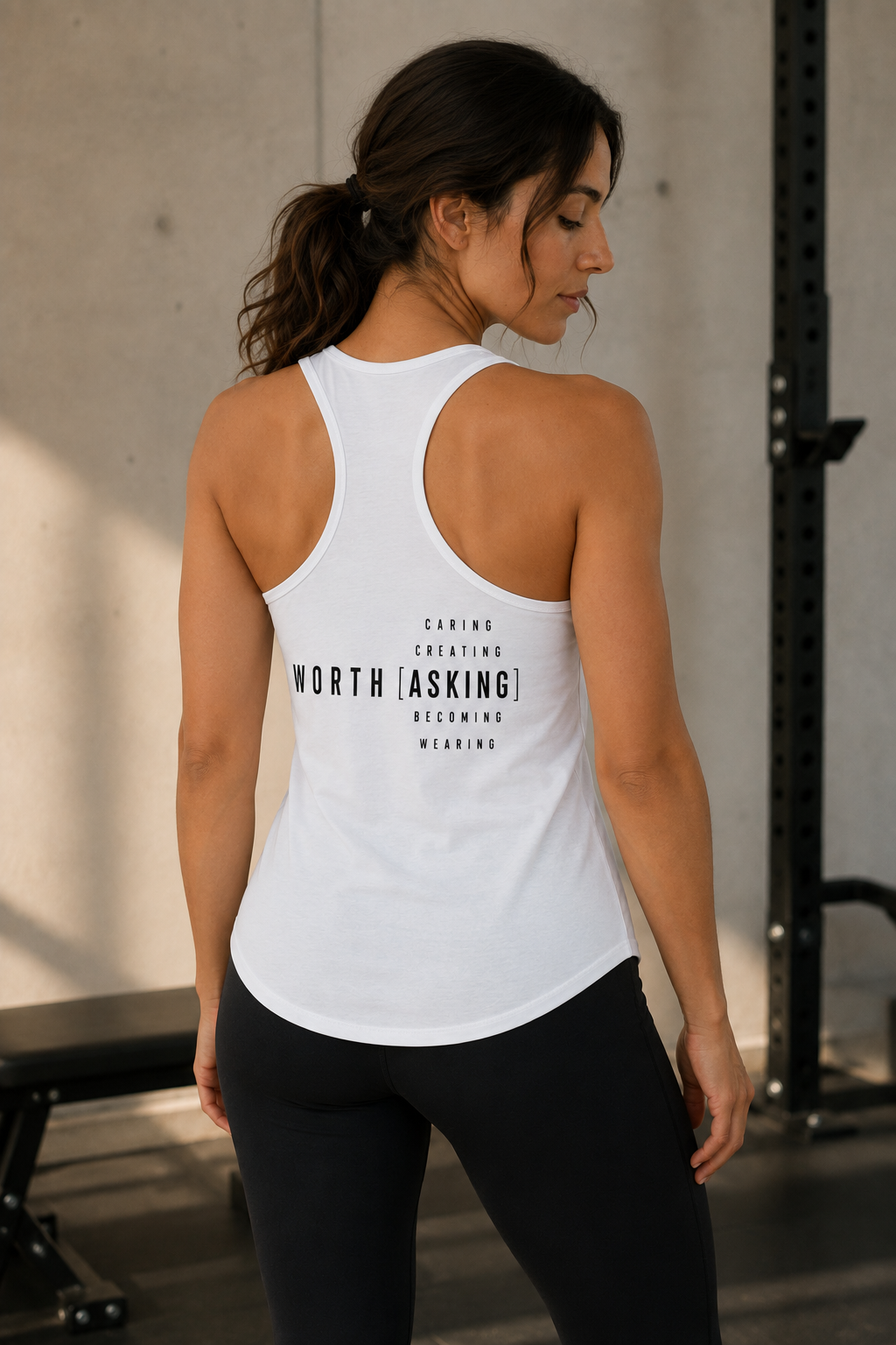 Worth Asking Women’s Racerback Tank